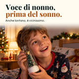 Foto illustrativa: voce di nonno, prima del sonno. Anche lontano, è vicinissimo.